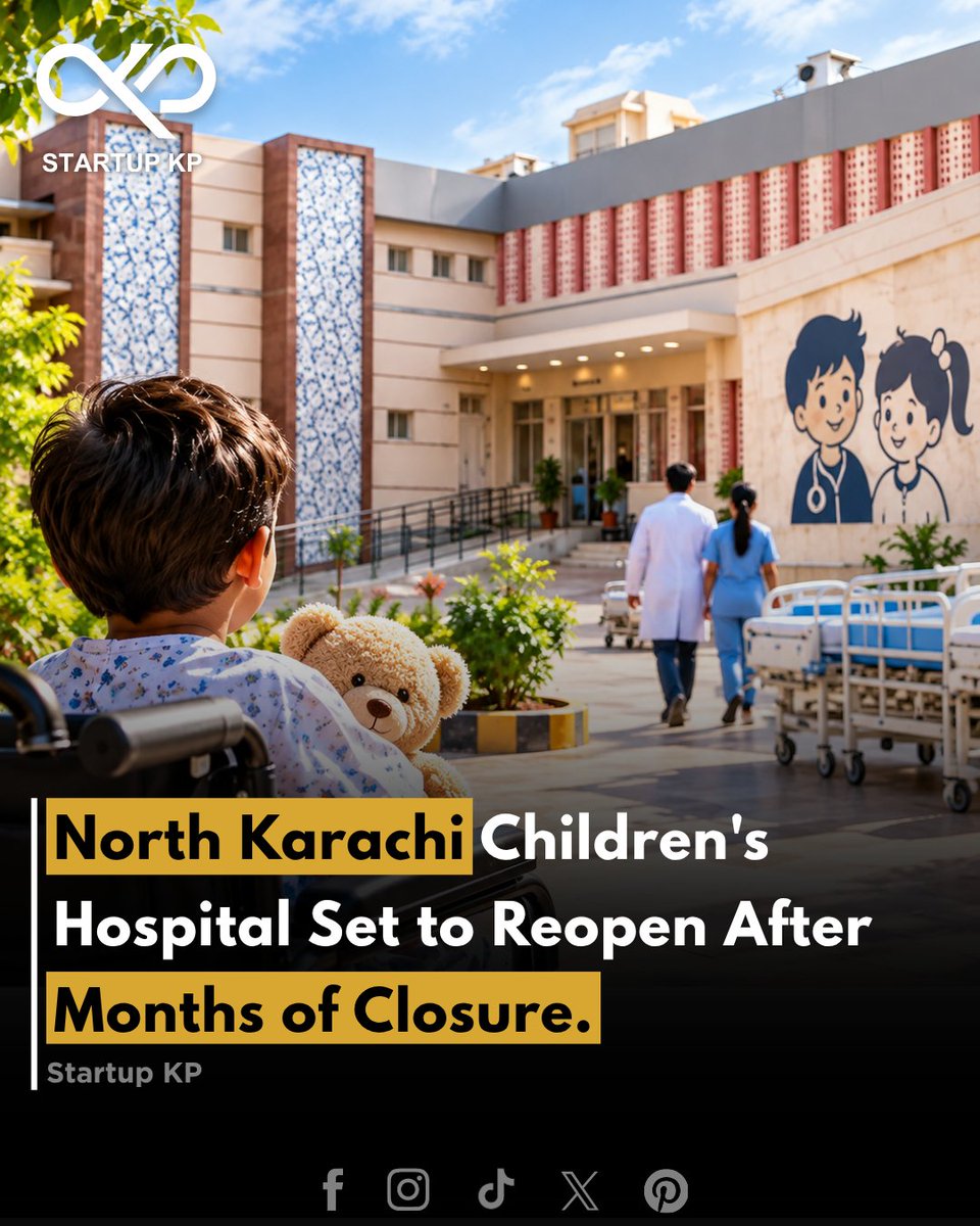 theStartupkp's tweet photo. North Karachi Children’s Hospital is set for revival after months of closure, with the facility being handed over to a new administration.
#thestartupkp #startupkp #Northkarachi #reopening #childrenshospital #HealthcarePakistan #Pakistan #MedicalCare #hospital #PublicHealth https://t.co/mV2644zP0v