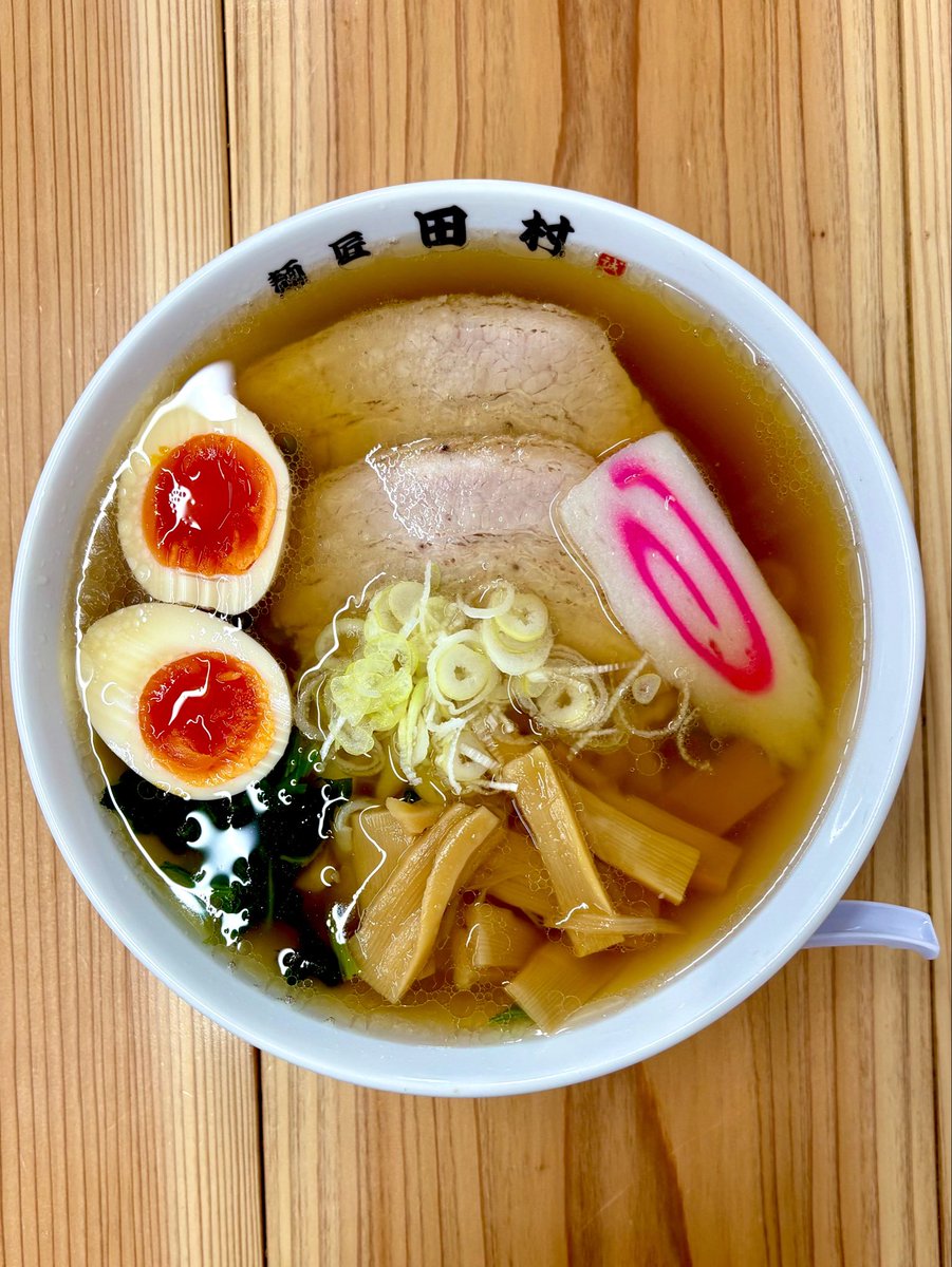 romeo_iocifalla's tweet photo. ~佐野手打ち極太麺~麺匠 田村＠佐野市
 味玉ラーメン
🌟極上の一杯💯 https://t.co/p5PzNGXsI6
