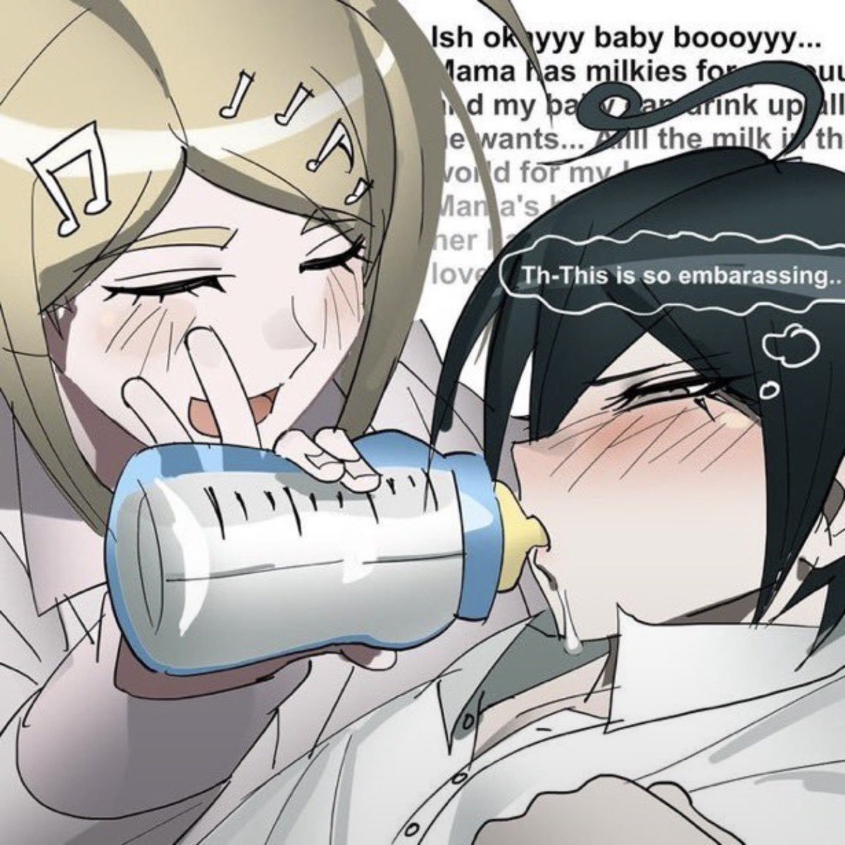 faantasiosaa's tweet photo. when ur just a babeh shuichi and ur mama kaede takes care of u cause ur just a little cutie patootie 🥺🥺😢 https://t.co/I4MJV7Jjti