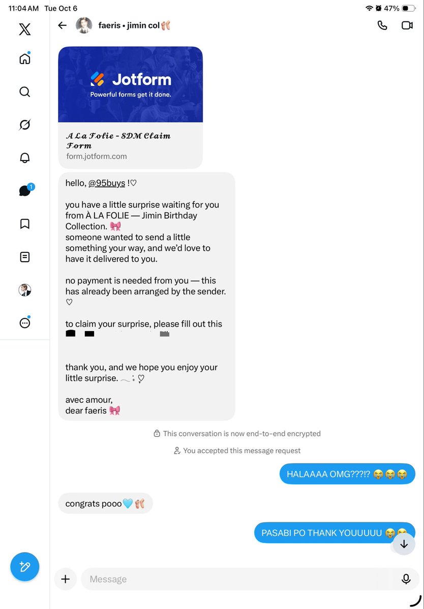 95buys's tweet photo. OHMYGAWDGAHDHHSDHHW thank youu kung sino ka man 😭💗 kiss po kitaaa https://t.co/lD35xLTCXb