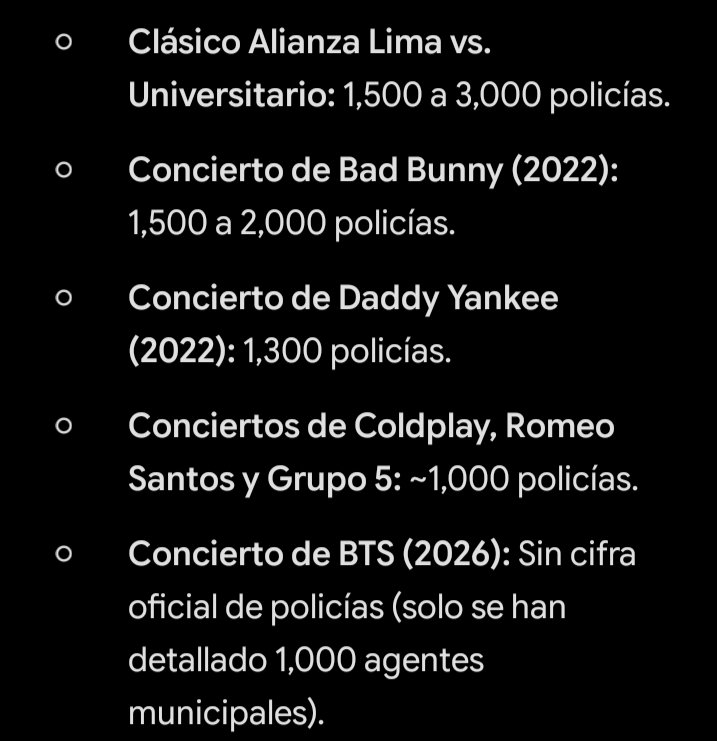 LogosYPolis's tweet photo. @Yuly73574495 @solopasaenperu No tengo el desglose de policías asignados. Pero allí tienes una idea de la enorme cantidad que se asigna cada vez que esos simios de los barristas se matan en la calles y de los conciertos más grandes. https://t.co/WzkChc00hO