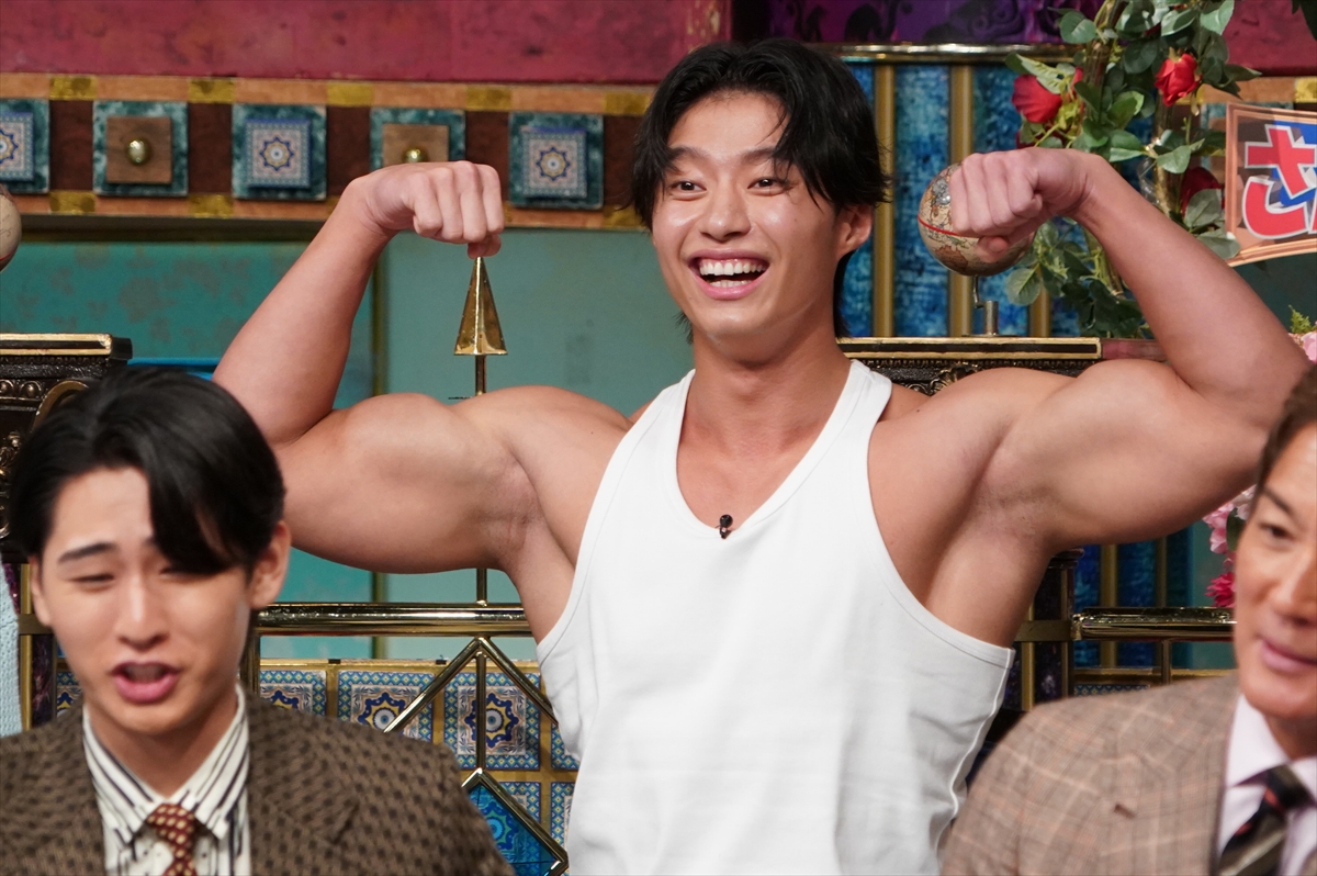 tv_life's tweet photo. 『さんま御殿』体調すぐ悪くなる有名人が集合
“くしゃみ好き”KEY TO LIT・猪狩蒼弥の実演でスタジオ大惨事

🔻記事＆写真はこちら
https://t.co/bsDZtkxgmG

#さんま御殿 https://t.co/4Mogrt3fnd