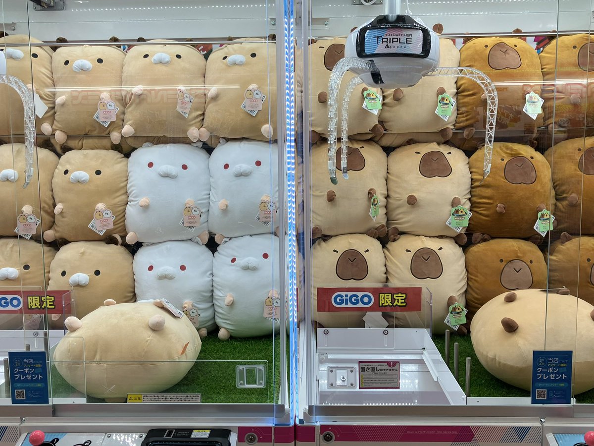GiGO_shimada's tweet photo. ✨景品情報✨
『おもちどうぶつえん　ＧＲＡＮ＋ぬいぐるみ　かぴばらもち　～ＧｉＧＯ限定～』
あずき＆おかき　もなか＆あんにん
本日入荷いたしました❣️

45cmのビッグサイズ‼️
このモチモチな触り心地がたまらない💕

ご来店お待ちしております♪
#GiGO #GiGOアピタ島田 https://t.co/tzo6WkmkjF