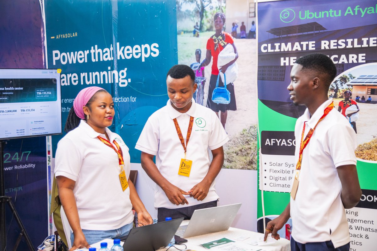 Ubuntu_Afyalink's tweet photo. We are live at #THS2026! 📍 

Stop by the @ubuntu_afyalink booth to see how #Afyasolar helps healthcare facilities cut energy costs, improve efficiency, and stay climate-resilient. ⚡️

📞 Contact us:+255 771 144 599

#Afyasolar #CleanEnergy #THS2026 #HealthcareResilience https://t.co/y9r21ciStB