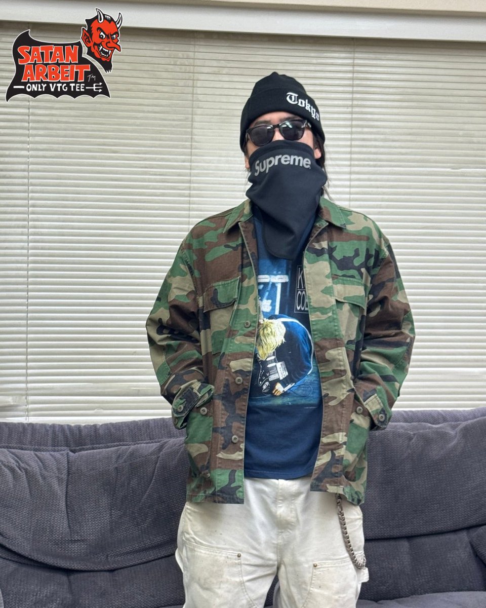 Devilsway_corp's tweet photo. Kurt Cobain '00 The End of Music VTG Tee
こちらは私物になります

ネイビーのやれた質感とプリントのクラック
共にたまらない個体です

ネイビーやレッドといったカラーがフェードした個体は本当にいい味が出ます

インナーに着ても抜群の存在感です

#nirvana
#kurtcobain
#supreme
#chromehearts https://t.co/lHp7tj3jhE