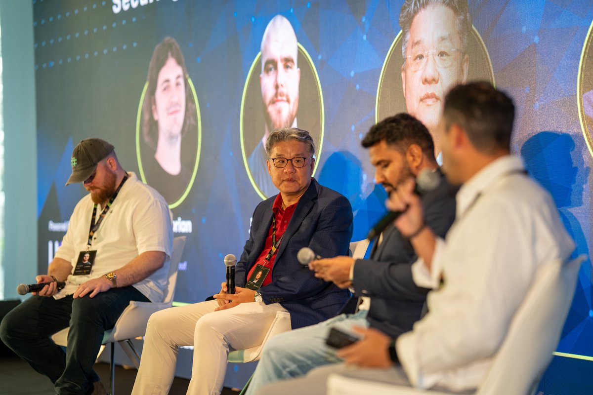CoinFerenceX's tweet photo. That’s a wrap on Panel 05! 🎙️

A huge thank you to our panel for breaking down custody, exploits, and the new institutional security landscape:
• Jason Jiang | Chief Business Officer, @CertiK 
• @d0rsky | CTO, @HackenProof 
• @jockhaslam | Founder & CEO, @Hashlock_ 
• @raopreetam_  | CEO, @QuillAudits_AI
Moderated by: @AdamWasserman | CEO, Lions Den Holdings

Stay tuned for more highlights from Gardens by the Bay! 🇸🇬

#CoinFerenceX #TheBestEvent