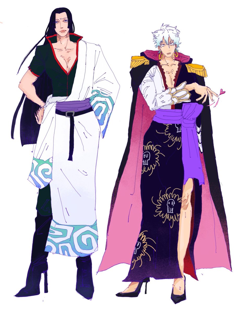 Vasx_jpeg's tweet photo. Boa Hancock and Sakata Gintoki (clothes swap between my favs) https://t.co/su0sTMkE8b