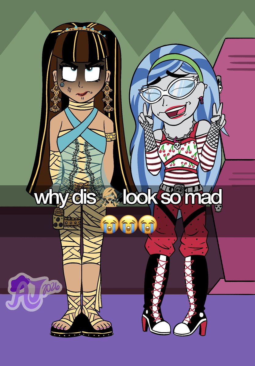 ajamations's tweet photo. Why tf is Cleo so mad 💀🥹

#monsterhigh #cleodenile #ghouliayelps https://t.co/lUfpoeUJn8