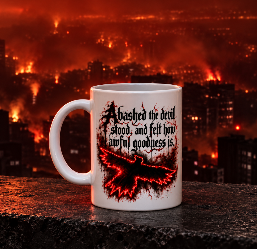 CuriousDive's tweet photo. https://t.co/gJzZmTcdSm

Evil men, meet awful goodness. 
Everyone else, meet your new coffee mug with serious The Crow energy. 
#TheCrow #CuriousDiversions https://t.co/cqrxRdlDh3