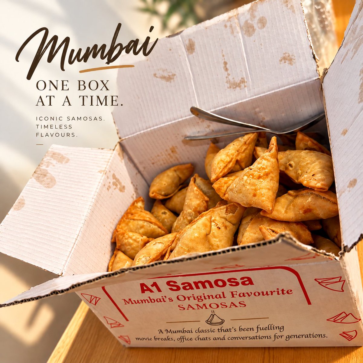 pixelandpulse__'s tweet photo. A Mumbai classic that’s been fuelling movie breaks, office chats and conversations for generations. ❤️🥟
#Mumbai #Samosa #A1Samosa #snack https://t.co/HdHr30k0Cr