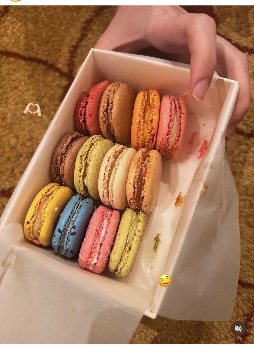 hipporakSonya's tweet photo. Son and Pang had these macarons at the airport, and now SYE team wants to try them too 😭 We NEED to know where they’re frommmm! 😝

#Sonyasarann #LMLookmhee
 #ลูกหมีซอนญ https://t.co/p0ikdPNieM