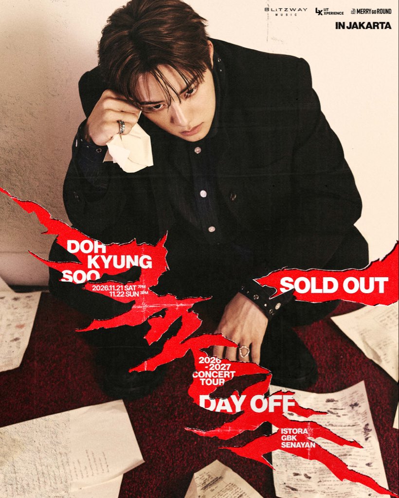litxperience's tweet photo. SOLD OUT! 🎉

Thank you for your incredible support!

See you at 2026-2027 DOH KYUNG SOO CONCERT TOUR [DAY OFF] IN JAKARTA! 💙

#도경수
#DOHKYUNGSOO
#DOHKYUNGSOOJAKARTA
#DAY_OFF
#DAYOFFINJAKARTA
#LITXPERIENCE https://t.co/j6gD8CdXPc