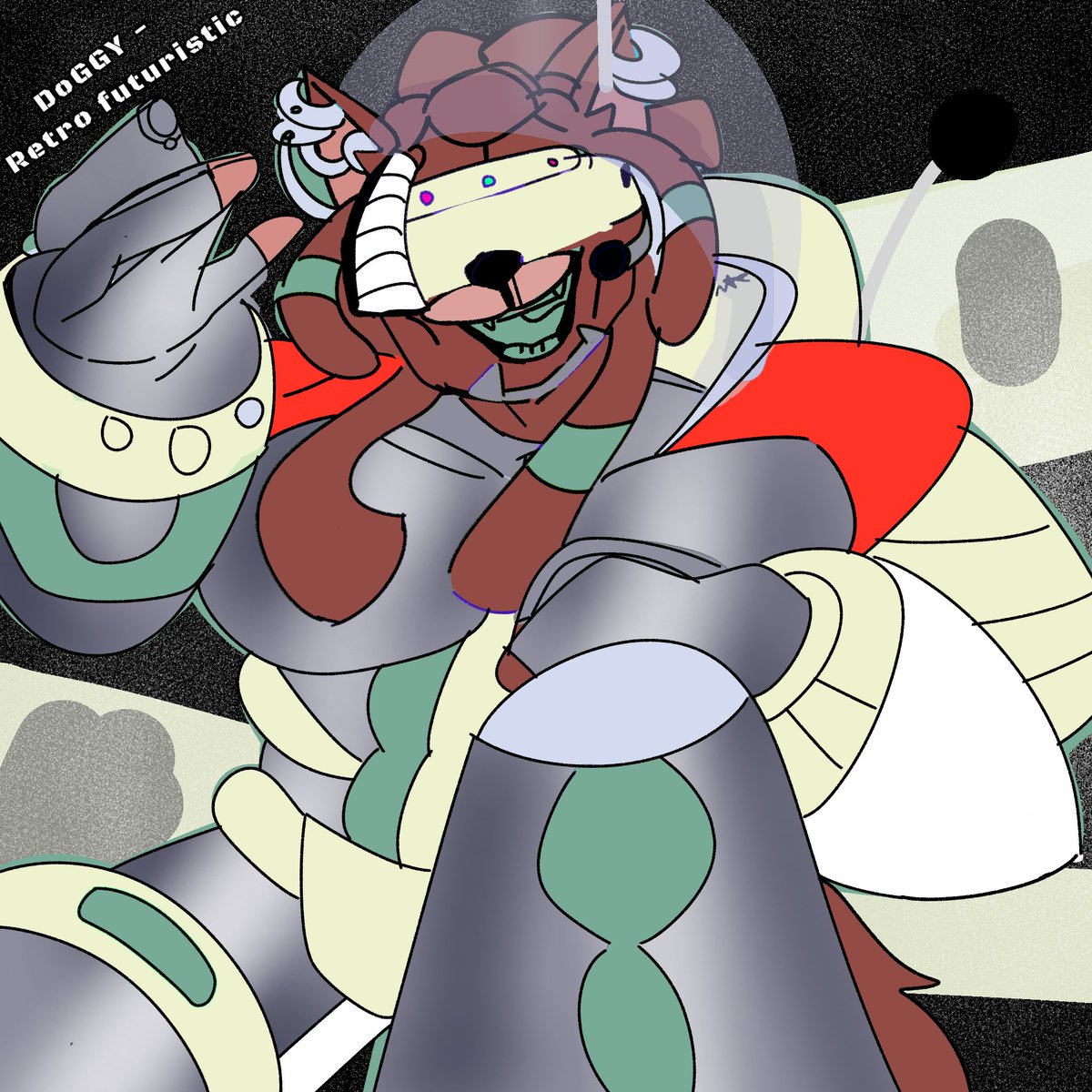 Narcisocoruja's tweet photo. Dia Doggy-Retro Futuristic
Uma lula futuristica 💚✨️
 #PiggyTober2026 #PiggyInktober2026 #InkTober2026 #piggytwt https://t.co/7sWo5yq0S7