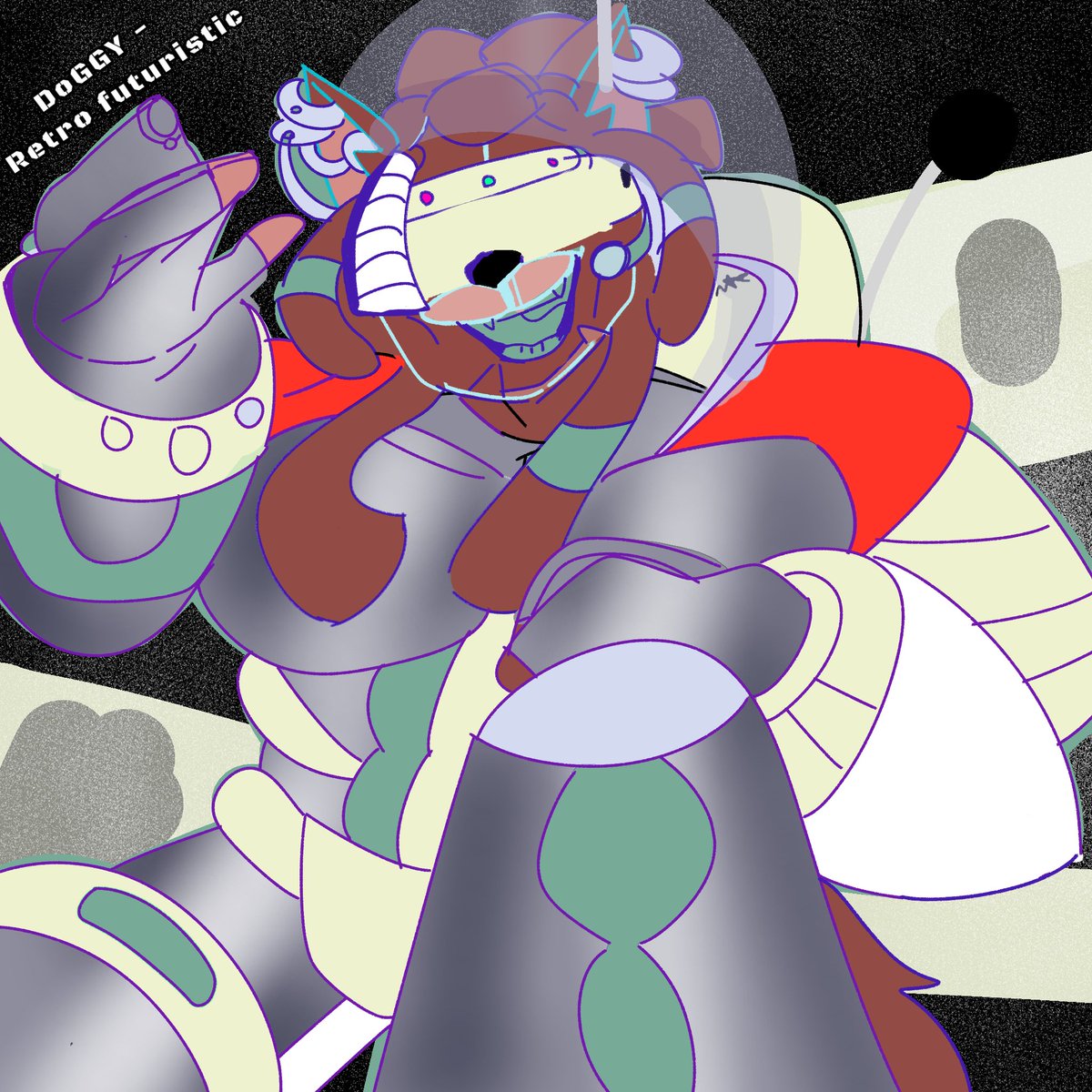 Narcisocoruja's tweet photo. Dia Doggy-Retro Futuristic
Uma lula futuristica 💚✨️
 #PiggyTober2026 #PiggyInktober2026 #InkTober2026 #piggytwt https://t.co/7sWo5yq0S7