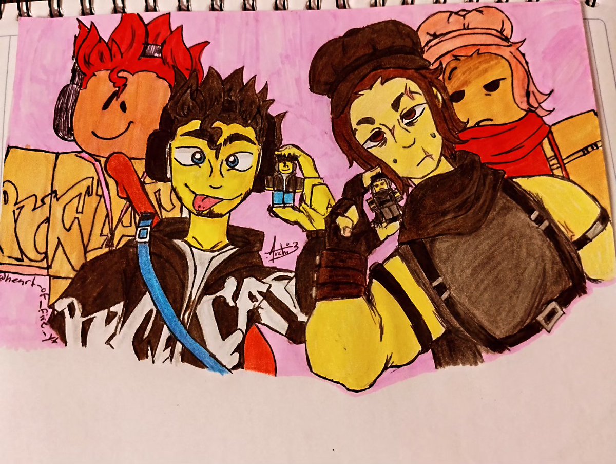 heart_is_here__'s tweet photo. Did you know that Miller had a rock band before? But he got fired!! Awww man...

Miller and Simon in...

Trinket 🎸🥊 

#inktober #robloxartㅤ #drawingㅤㅤ #oc https://t.co/zag3lodgD4