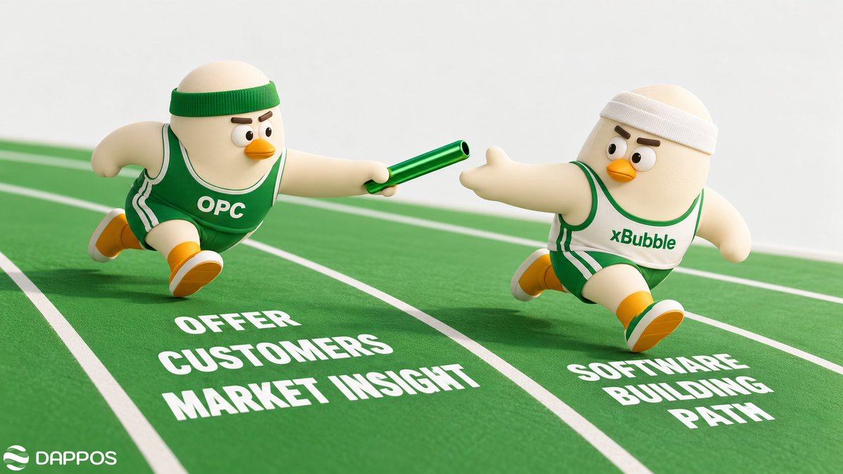 dappOS_com's tweet photo. Business expertise and technical expertise do not have to live in the same person.

OPCs bring the offer, customers, and market insight.
xBubble helps provide the software-building path. https://t.co/oZpG94hStO
