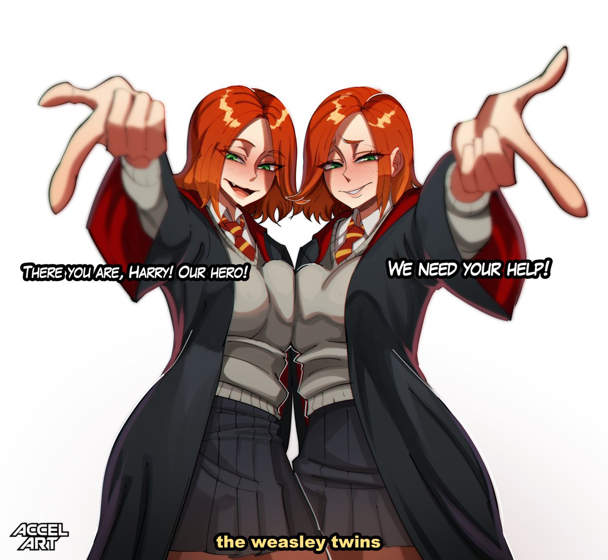 AccelNsfw's tweet photo. The Weasley Twins' Mischiefs 🪄 https://t.co/Ta1OtCLZPW