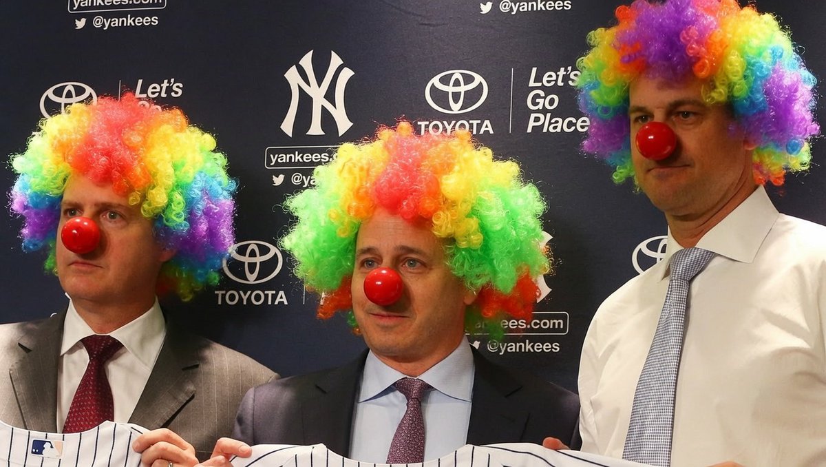 YankeesMIKE2408's tweet photo. @TalkinYanks 2 rookies and 3 bums, what could go wrong? https://t.co/jDZFHbb1M8