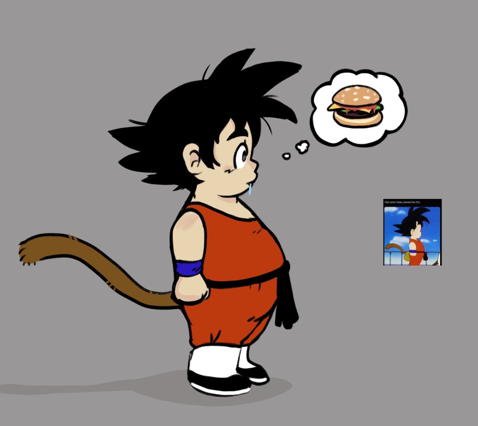 tea_bubbled's tweet photo. been watching OG dragonball recently and i love how small and fat he is in it sometimes lmao. no thoughts. full of soup. https://t.co/uIyuleKjqk