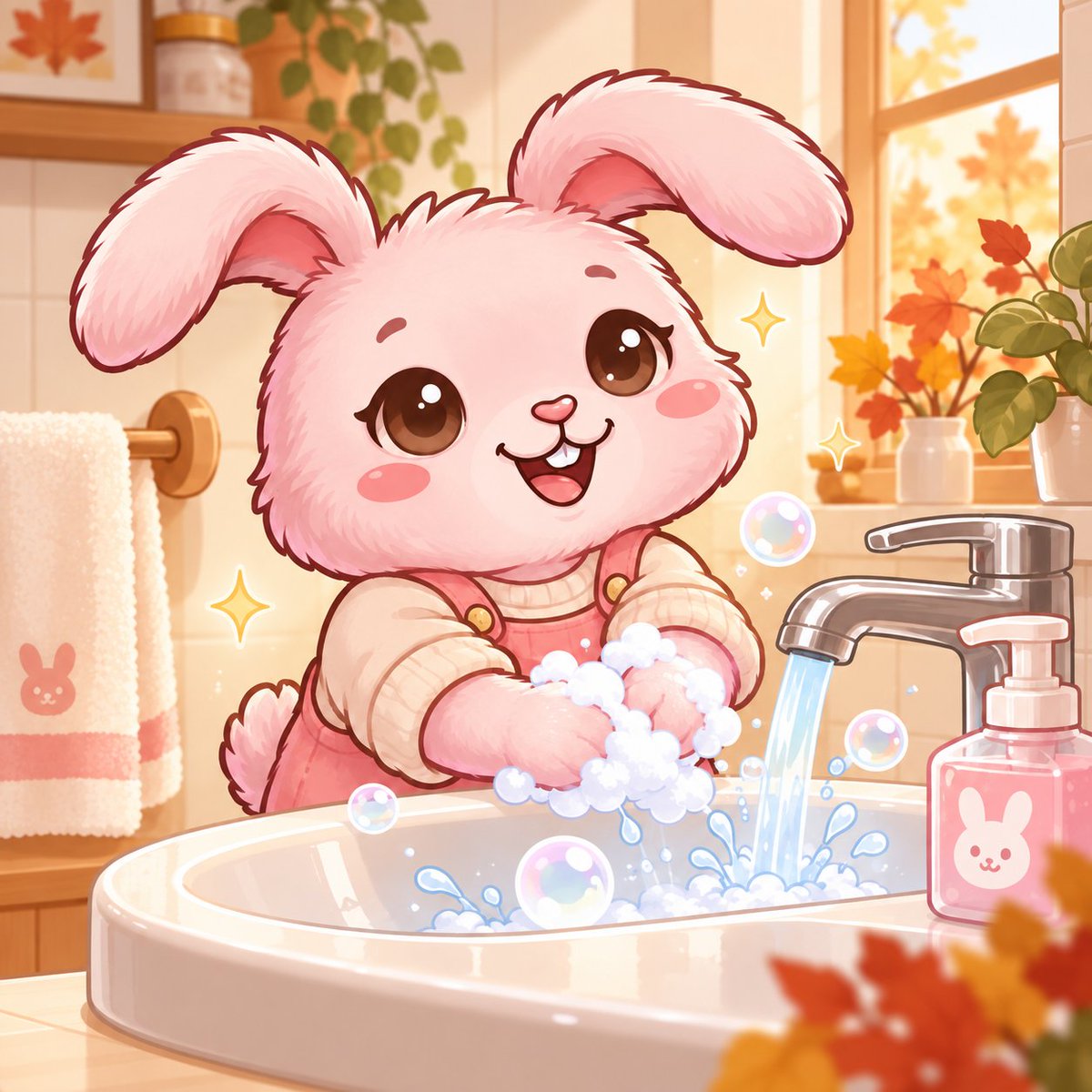 STARPayment07's tweet photo. 🌞おはようございます！
今日は「世界手洗いの日」🧼✨

石けんを使った手洗いの大切さを世界中で広め、感染症予防への意識を高めるための日です🐰🌍

インフルエンザなど感染症も気になる季節🍂
外から帰った後や食事前など、いつもの手洗いを少し丁寧にするだけでも安心につながります✨

毎日のちょっとした習慣を大切にしながら、今日も元気に過ごしましょう☀️

#おはようございます #世界手洗いの日 #手洗い #感染症対策 #インフルエンザ #決済代行 #クレジットカード