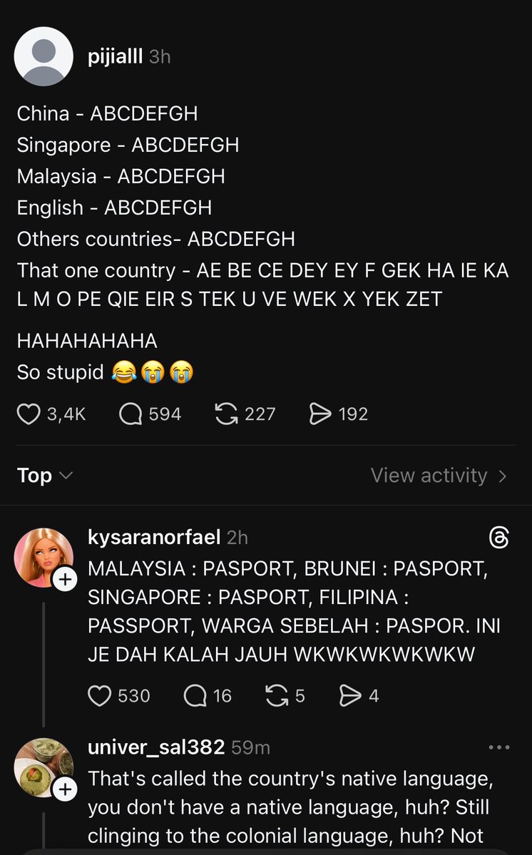 ki_dooo's tweet photo. Cuitan dari warga negara yang ga punya Bahasa Nasional 🤭🤭🤭 https://t.co/fDjo7AtDrA