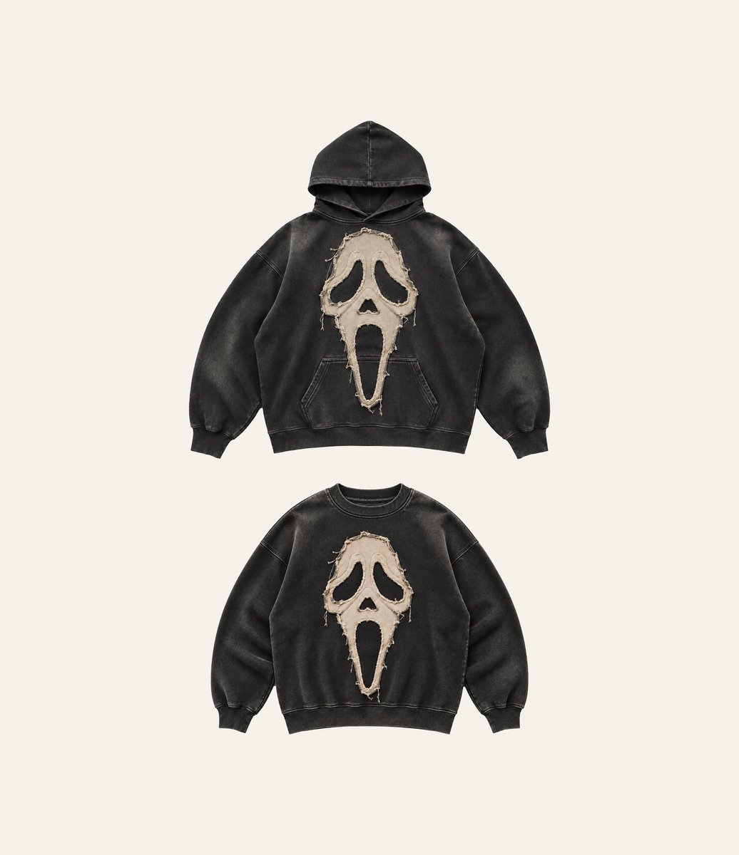 CalabasasSergio's tweet photo. GHOSTFACE HOODIE &amp; CREWNECK BY ME

MORE INFO SOON https://t.co/P4Elez3Cxk