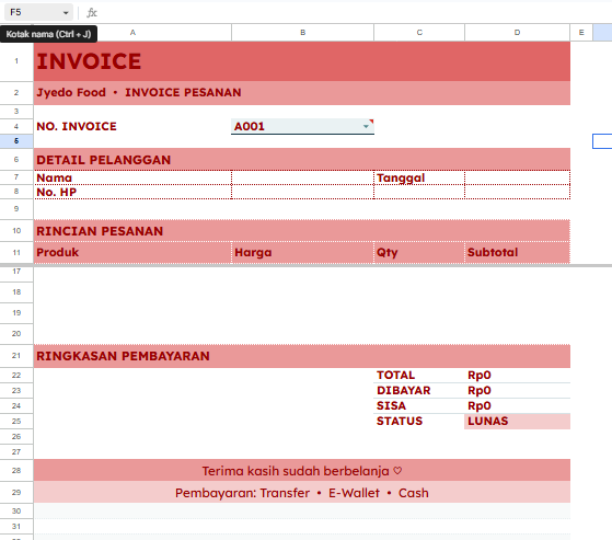 ajayyedobook's tweet photo. Invoice otomatis, siap pakai.
Dilengkapi dgn cara penggunaannya juga
#zonauang #zonauangㅤ #bealanjaㅤ #jokiexcel #keuangan #jokitugas #jokiskripsi #googlesheet #jokitugaskuliah #jokitugasmurah #joki #jokikuliah #invoice https://t.co/ogSz1anm4K