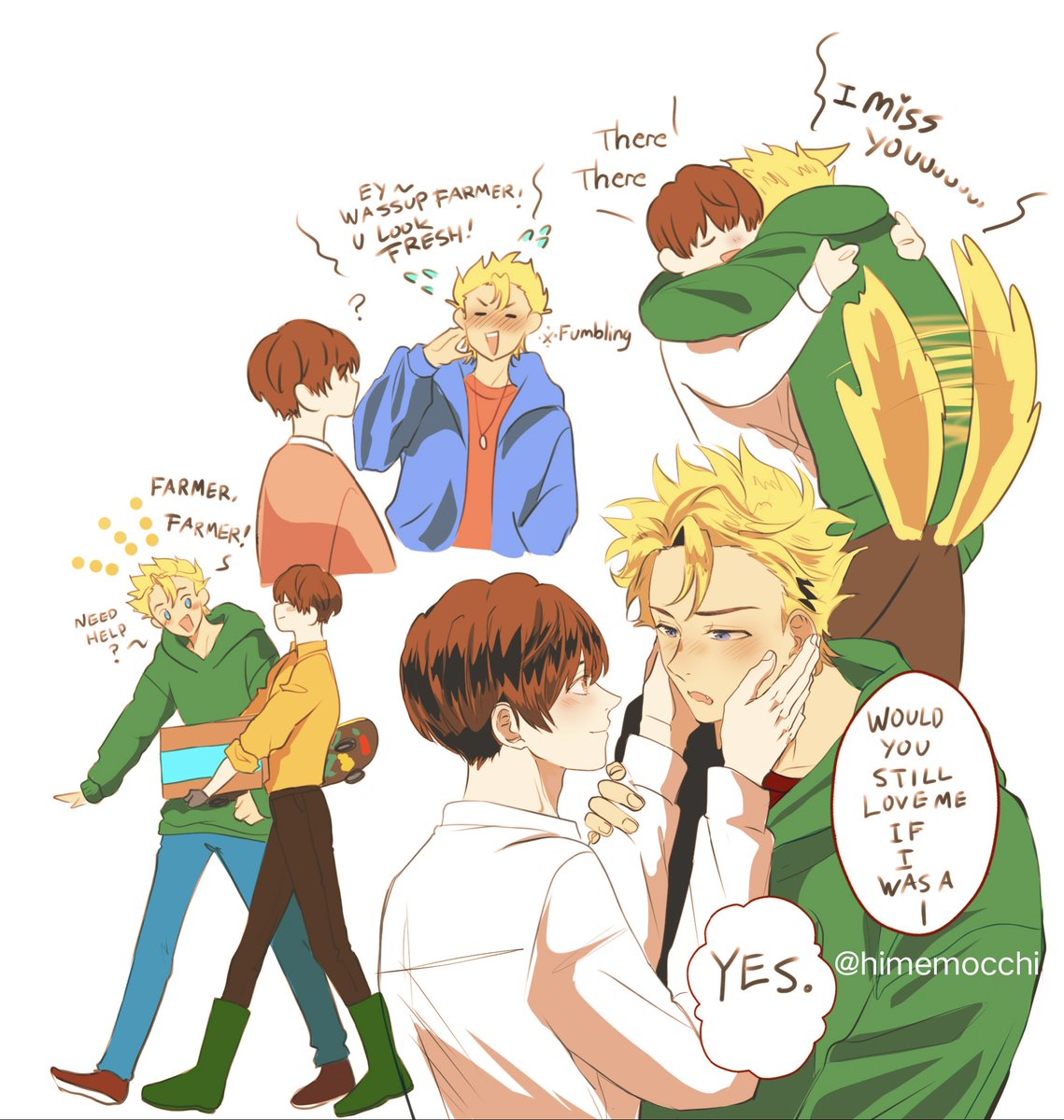 HimerinMochi's tweet photo. Stardew Valley Sam x ♂️Farmer (oc) rkgk https://t.co/HgG1pA4aAg