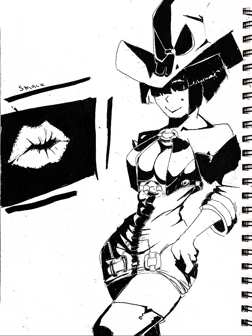 DaveLindo4's tweet photo. Smack #inktober2026 https://t.co/6kIsZQ59E5