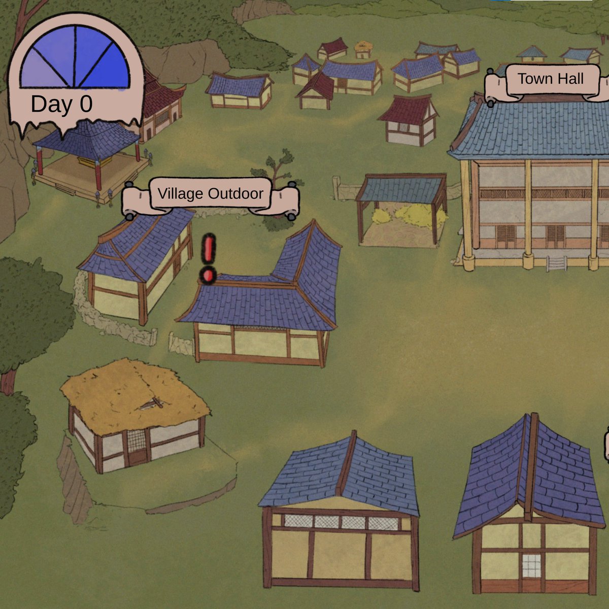 StudioHipSword's tweet photo. The village in our #indiegame The Siege of Jeomdo:

1st prototype vs the release build!

Boy, we came a long way.
And now our game is 25% off on Steam! 🤯
You should go pick it up 👀 https://t.co/sAGErfo94H