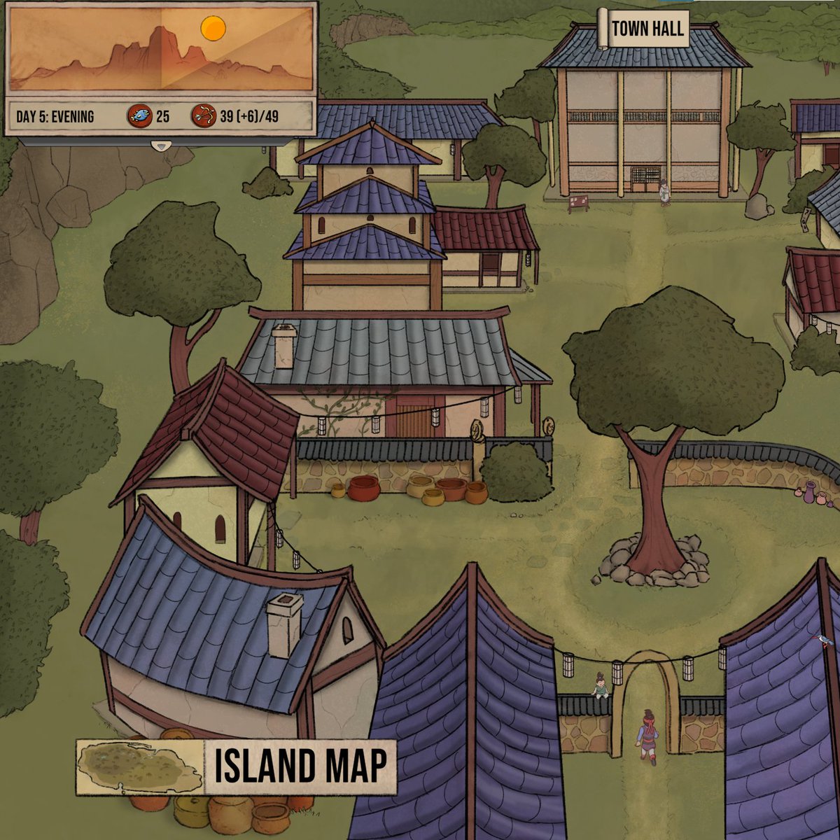 StudioHipSword's tweet photo. The village in our #indiegame The Siege of Jeomdo:

1st prototype vs the release build!

Boy, we came a long way.
And now our game is 25% off on Steam! 🤯
You should go pick it up 👀 https://t.co/sAGErfo94H