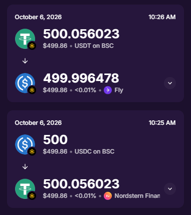 0xSamXBT's tweet photo. I tested swapping stablecoins back and forth on @jumperapp with almost zero slippage. Jumper already provides the best product. If there's a future airdrop, everyone will be extremely bullish on Jumper. https://t.co/o9S29B9pPn
