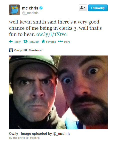 mcchrisftw's tweet photo. i think i'll post a pic of chris a day because i have like 600+ pics of him so it'd take almost two years to get through my whole gallery anyway heres him with some guy who made movies i like - 🍪 https://t.co/AYn61A921k