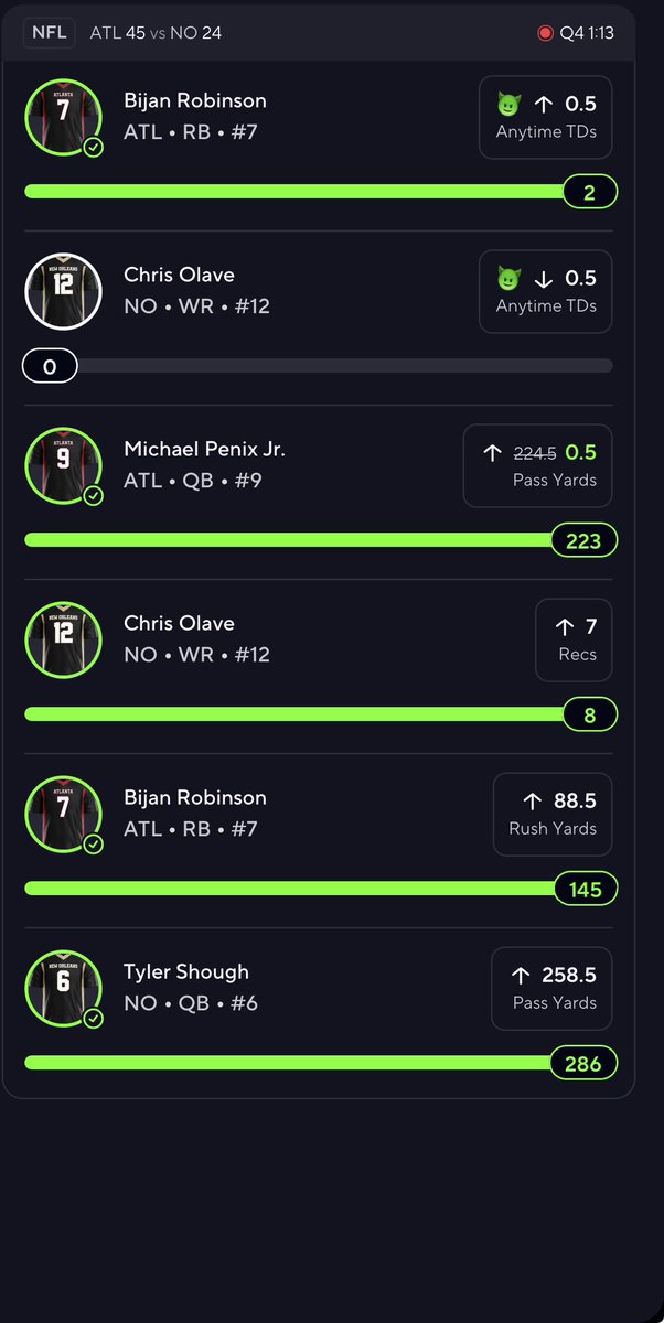 WimbushDominick's tweet photo. thank god i had the free pick on penix for pass yards😮‍💨 https://t.co/NMhc1nwyFM