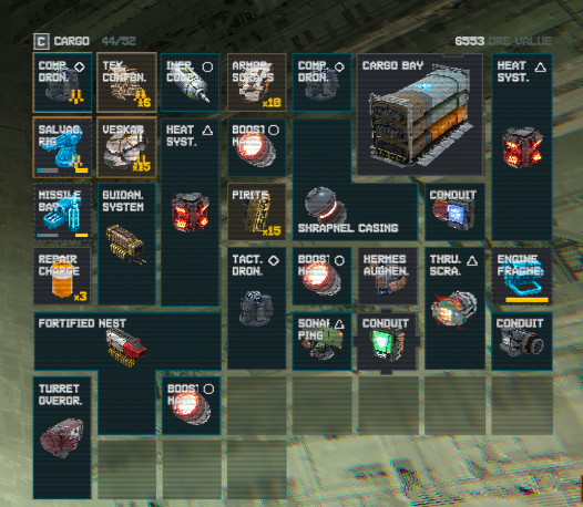 Cyber_ImpPlant's tweet photo. They say a cargo is never big enough. 

That might be truth but at least I've tried. 

This is my 30lvl Seraph for mining, fighting, grabbing, collecting in Breach 2 until the very last minute. 

Captain's log would be poor today, since I had important planetary mission too handle. So lets skip it.

@0xCitadel