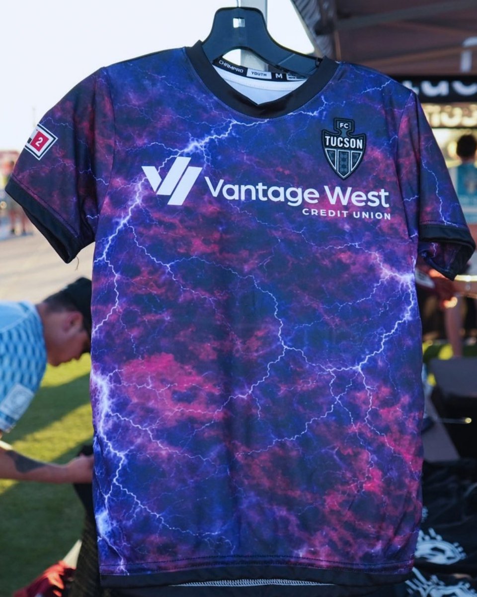 FCTucson's tweet photo. ⚡️Our Monsoon Kit recognized by ESPN⚡️ 

FC Tucson’s Monsoon Kit named one of the world’s most weird &amp; wonderful soccer jerseys for the 2026-2027 season!

Read the full ESPN feature here. https://t.co/5EW83v1mhS https://t.co/q3Azq3OJZV
