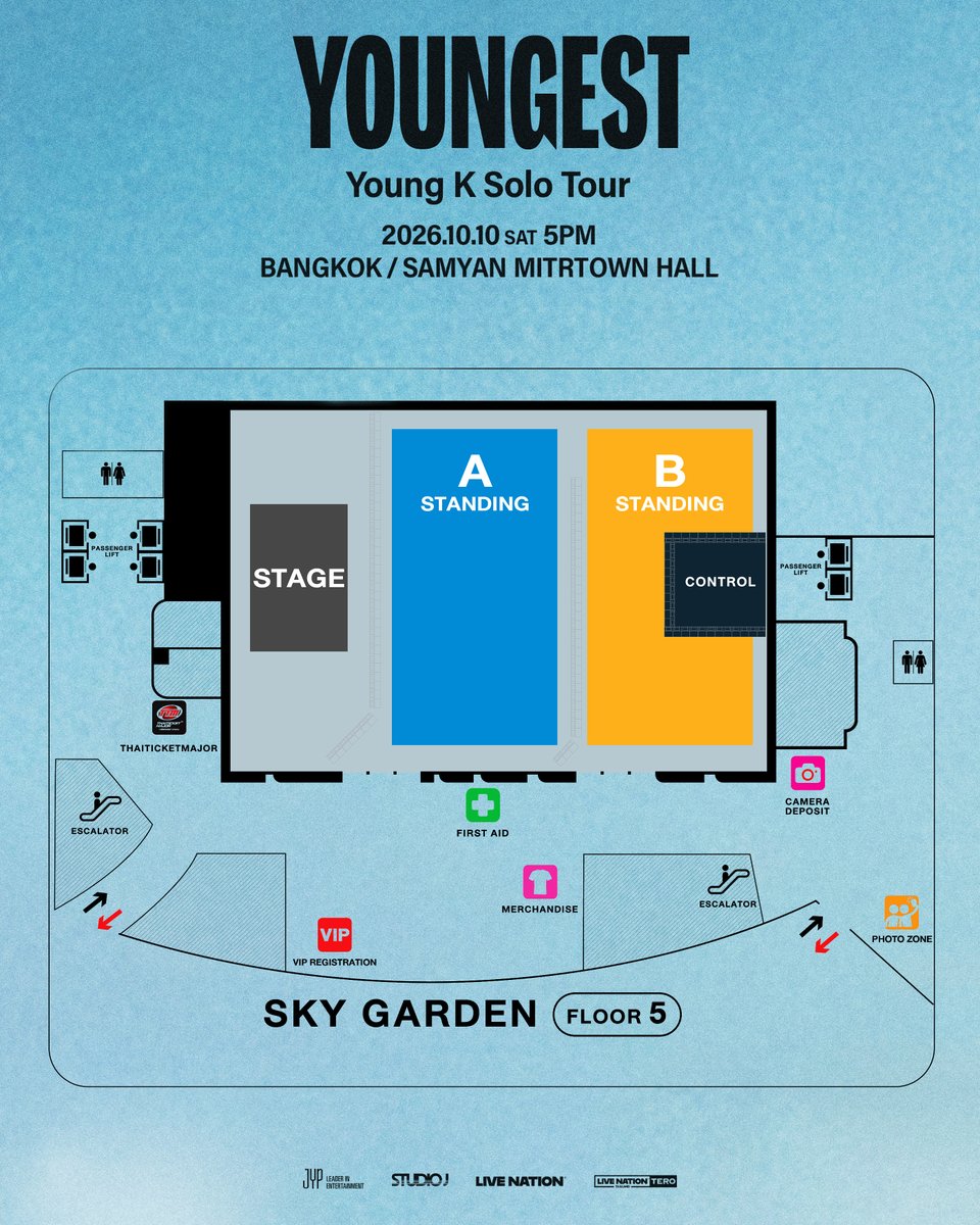 livenationth's tweet photo. (1/2) ประกาศสำคัญ: ผังหน้างาน เวลาแสดง และข้อมูลอื่น ๆ ของคอนเสิร์ต “Young K Solo Tour <YOUNGEST> in BANGKOK”
🗓️ 10 ต.ค. 2569 | สามย่าน มิตรทาวน์ ฮอลล์
🎫 บัตรยังมีจำหน่าย ซื้อด่วนที่ https://t.co/xx1L6rR0Lc

สามารถเช็คลำดับคิวของท่านสำหรับการรันคิวเข้างานได้ที่นี่ 👉🏻 https://t.co/NxwCNlnO3k

ตรวจสอบรายชื่อผู้โชคดีที่ได้รับสิทธิประโยชน์สุดพิเศษ คลิก: https://t.co/yubDi930Re

‼️ ผู้ได้รับสิทธิ์จะต้องยืนยันตัวตนเพื่อรับสิทธิ์ ณ วันแสดงคอนเสิร์ต Young K Solo Tour < YOUNGEST > in BANGKOK ตามเวลาที่นัดหมายเท่านั้น

*หมายเหตุ: 1. บัตรเข้าชมการแสดงนี้เป็นแบบ Mobile Ticket เท่านั้น สามารถรับ Mobile Ticket ของคุณได้ที่ https://t.co/4IOWVYyf2D. และกรณีซื้อบัตรพร้อมกันมากกว่า 1 ใบ จะต้องทำการโอน-รับบัตรก่อนเข้าชมการแสดง ตรวจสอบข้อมูลเพิ่มเติมเกี่ยวกับ Mobile Ticket ที่ https://t.co/rSCO42FzD9 / 2. สำหรับผู้ได้รับโปสเตอร์ที่ระลึกพร้อมลายเซ็นและรูปโพลารอยด์พร้อมลายเซ็น ท่านจะต้องมารับหลังจากจบการแสดง ภายในวันแสดงเท่านั้น / 3. ขอสงวนสิทธิ์ในการเปลี่ยนแปลงแก้ไขโดยไม่จำเป็นต้องแจ้งให้ทราบล่วงหน้า

Important Announcement: Floor plan, Event Schedule and other information for “Young K Solo Tour <YOUNGEST> in BANGKOK”
🗓️ 10 October 2026 | Samyan Mitrtown Hall
🎫 Tickets are still available. Grab yours now at https://t.co/xx1L6rR0Lc

You can check your queue number for entry to the venue here 👉🏻 https://t.co/NxwCNlnO3k

Check the list of lucky winners selected to receive exclusive benefits here: https://t.co/yubDi930Re

‼️ All winners must verify their identity at the designated registration time on the show day. Failure to register within the specified time will result in forfeiture of the benefit.

Notes: 1. This event is Mobile Ticket only. You can access your Mobile Ticket at https://t.co/YBFDGezGiY. If you have more than one Mobile Ticket, you must transfer the additional ticket(s) to the other attendee(s). For more information on how to receive transferred tickets, please visit https://t.co/umweae9V9u / 2. For winners of the signed official poster and signed polaroid, please pick them up after the show on the day of the performance only. / 3. The promoter reserves the right to amend or modify these terms and conditions without prior notice.

#DAY6 #데이식스
#YoungK #영케이
#YOUNGEST
#YoungK_Solo_Tour_YOUNGEST
#LiveNationTero