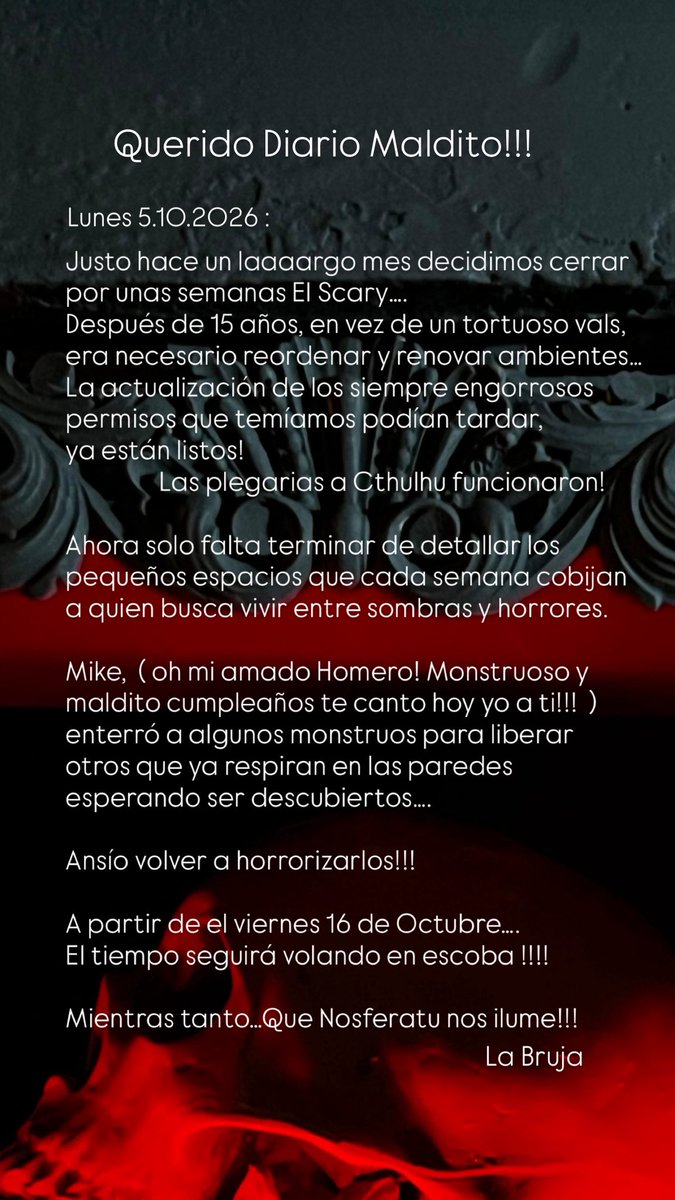 clauzzen's tweet photo. Querido Diario Maldito!!

Lunes 05.10.2026 : https://t.co/H5txwHz46r
