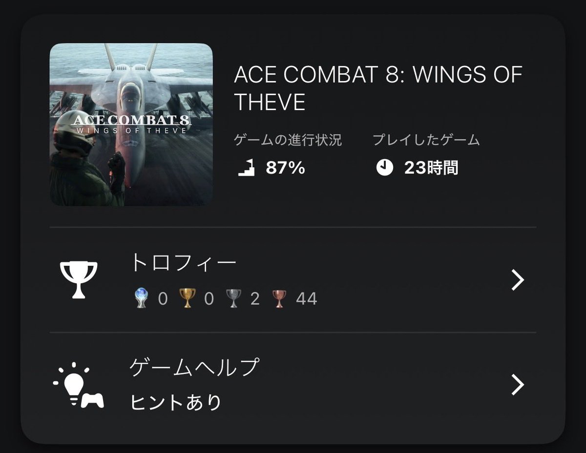 alricha1's tweet photo. エースコンバット8クリアしました
ストーリーといいゲームプレイそのものといいマジで面白かったです

ナンバリングを時系列で並べたとき、
0→4→5→6→7→8→…3
になるんですけど、過去作の踏襲はもちろん、ちゃんと未来の3の世界に話が繋がっていってて天才かよ…ってなりました

#ACE8 https://t.co/GtXtFXMeFb