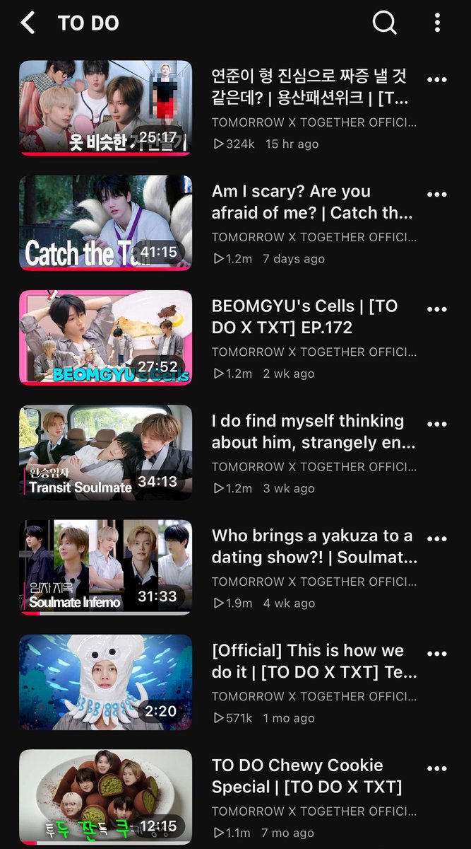RYTHMGYU's tweet photo. something positive about recent to do episodes is: we could easily reach 1M views in less than a week meanwhile back then during sanctuary era we were struggled to reach it 🥹 https://t.co/V076NbgZds