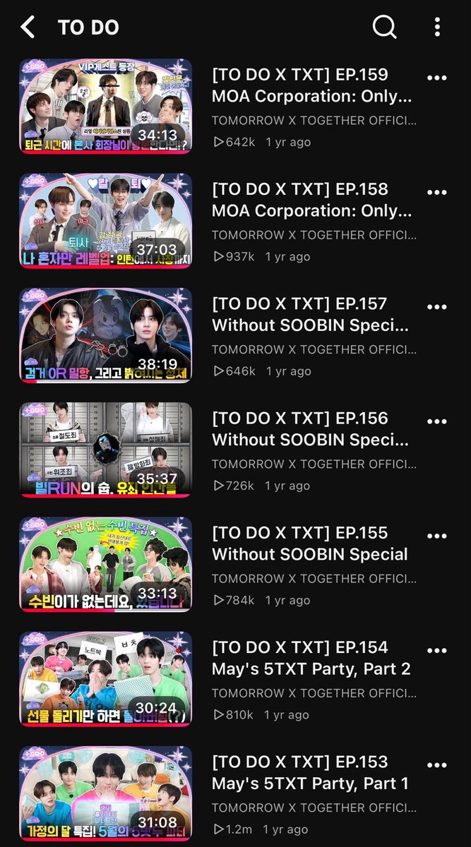 RYTHMGYU's tweet photo. something positive about recent to do episodes is: we could easily reach 1M views in less than a week meanwhile back then during sanctuary era we were struggled to reach it 🥹 https://t.co/V076NbgZds