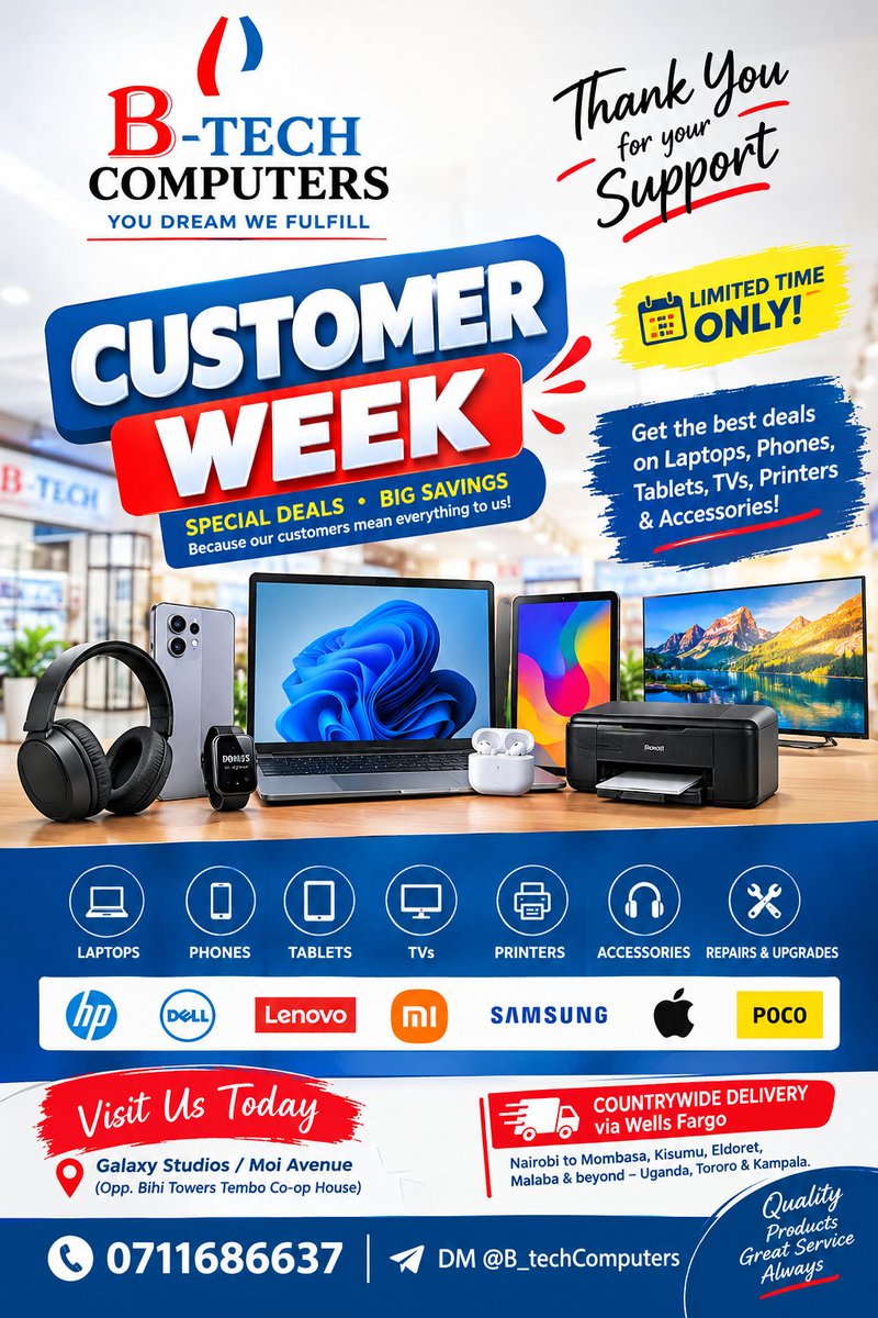 EddieMutisya's tweet photo. Business Twitter what are you selling today?

I sell laptops @B_techComputers https://t.co/pLJ534elTV