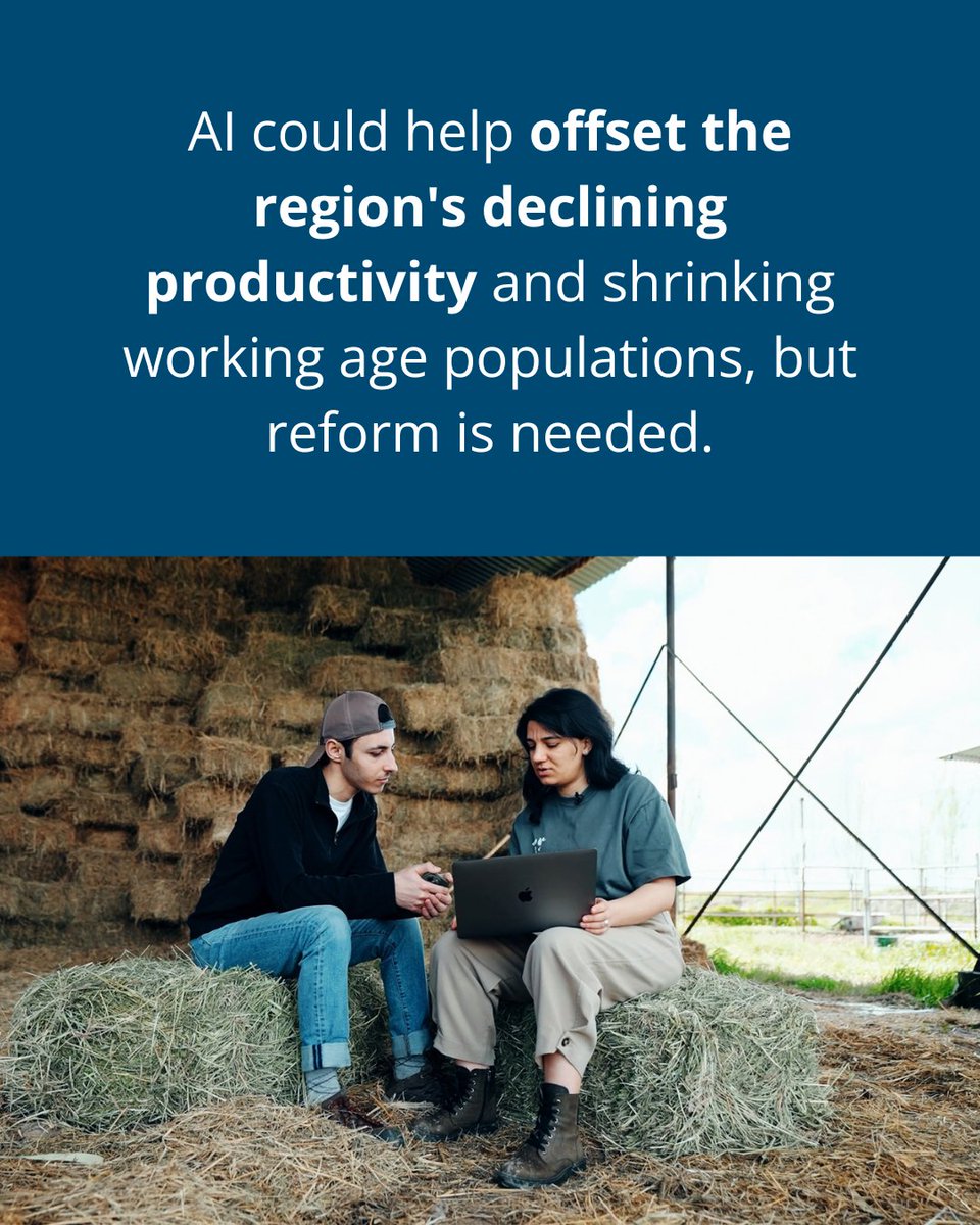 WorldBankECA's tweet photo. Are the developing economies of Europe and Central Asia capitalizing on AI’s potential to create jobs and boost growth?

The @WorldBankGroup’s new #ECAUpdate outlines how firms and governments across the region are adopting this tech and ways forward: https://t.co/aXQvutnIwn https://t.co/mijnMuFMIn