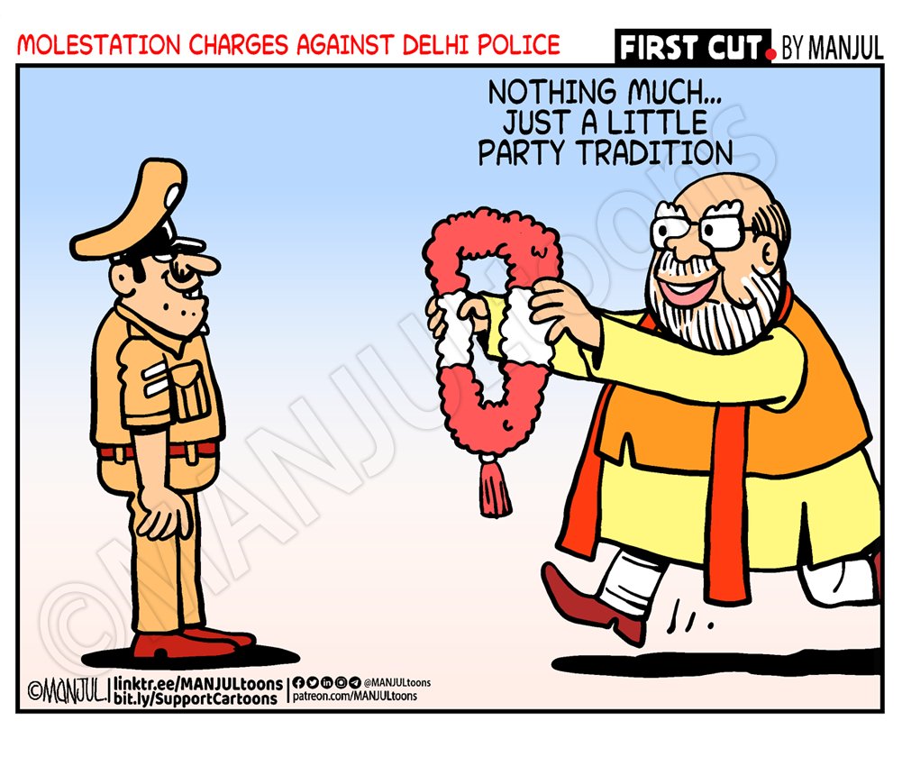 MANJULtoons's tweet photo. #Cartoon #DelhiPolice #Molestation #Promotion https://t.co/yvUij6YhNf https://t.co/LFt9mXCjSs