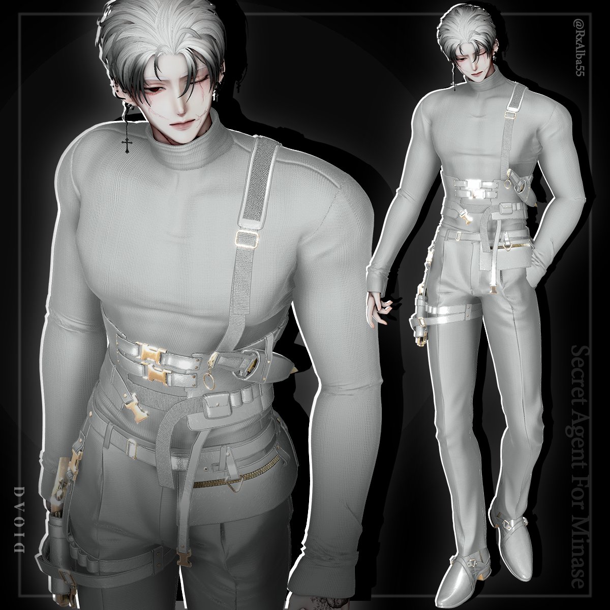DVOID_vrc's tweet photo. 【 Secret Agent｜Minase追加対応のお知らせ 】

「Secret Agent」のMinase追加対応版を、明日より販売いたします。

■ Minase追加対応セール

「Secret Agent」の初回販売時と同じスケジュールで実施いたします。

・50％OFF 特別セール
　2026.10.07 ～ 2026.10.09（3日間）

・30％OFF 発売記念セール
　2026.10.10 ～ 2026.10.20

■ 既存対応版のアップデート

今回のMinase追加対応にあわせて、すでに販売中の対応版についても、全体的に気になっていた部分の修正・アップデートを行いました。

テクスチャやマテリアルにも一部調整を加えておりますので、すでにご購入いただいている方も、アップデート後は「Vol.2」バージョンのマテリアルをご使用いただけますようお願いいたします。

■ Full Packをご購入済みの方へ

すでにFull Packをご購入いただいている方は、Minase対応版を追加でご購入いただく必要はございません。

発売後、購入履歴より再ダウンロードしていただくことで、Minase追加対応版もご利用いただけます。

MINASE — MODEL & CREDITS
@TAIYAKIpopo_vrc
@CutiePoyo_VRC 
@RxAlba55 
@sekiraqz