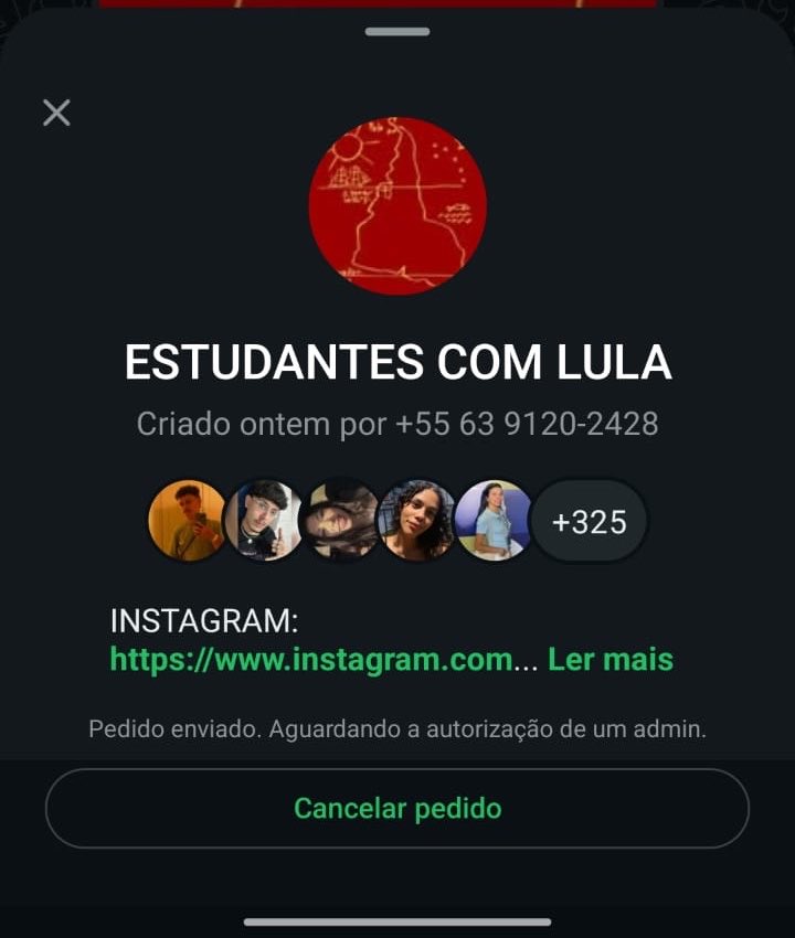 erickboxd's tweet photo. se você é um estudante do tocantins querendo lutar pela vitória do lula no segundo turno, entrem no grupo, vamos se organizar!

https://t.co/USgsmSndan https://t.co/qOt5AJvxGF