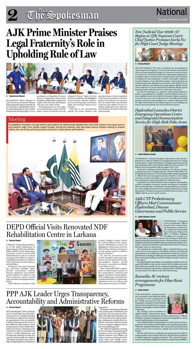 newspakisb's tweet photo. Daily The Spokesman 06 October 2026 https://t.co/iDFeKpCoLY