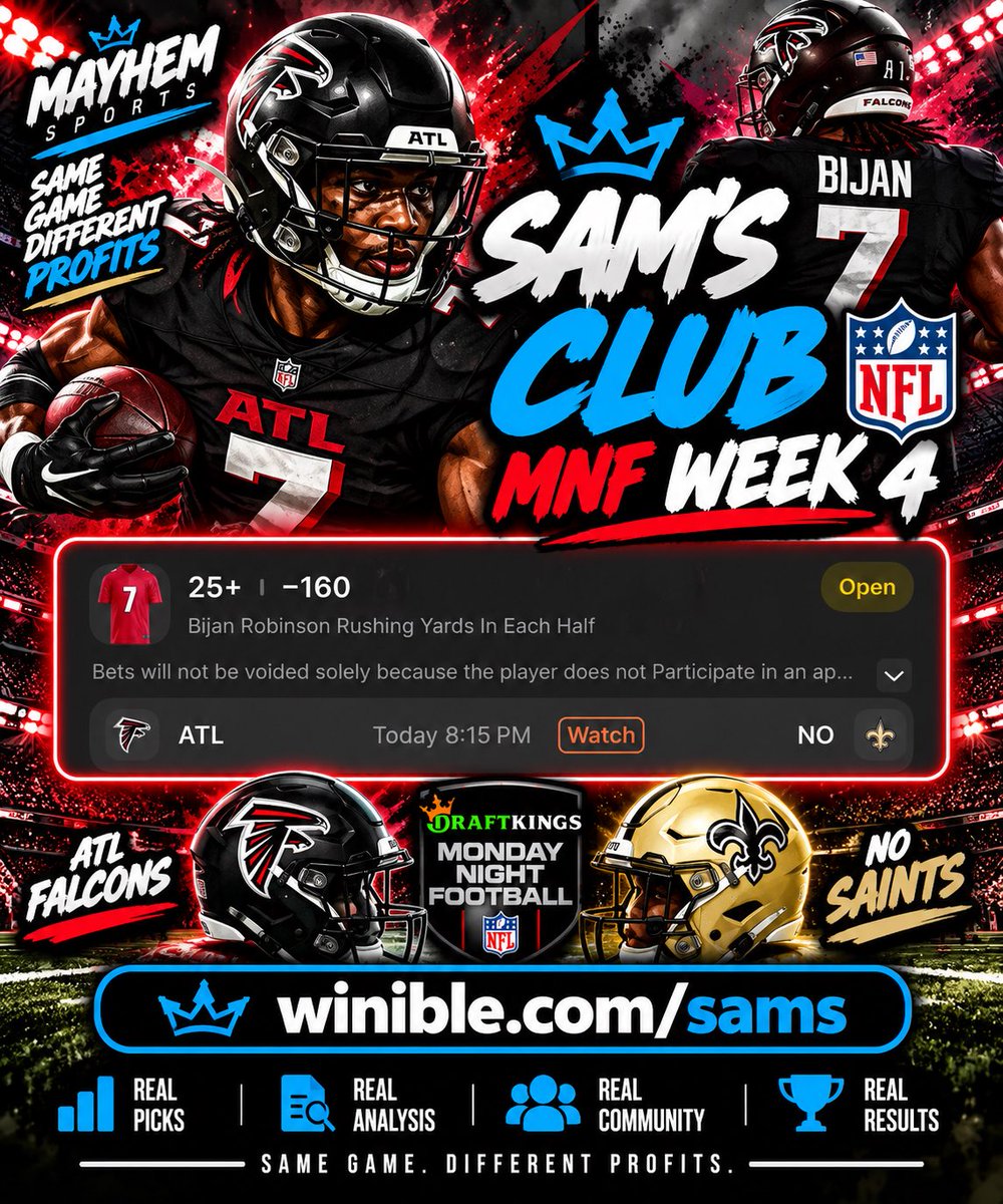 SC_FFB's tweet photo. Bijan Robinson 25+ Rushing Yards in Each Half ✅

🔗 https://t.co/DtoRydlKqz https://t.co/BxuqUCYyfZ
