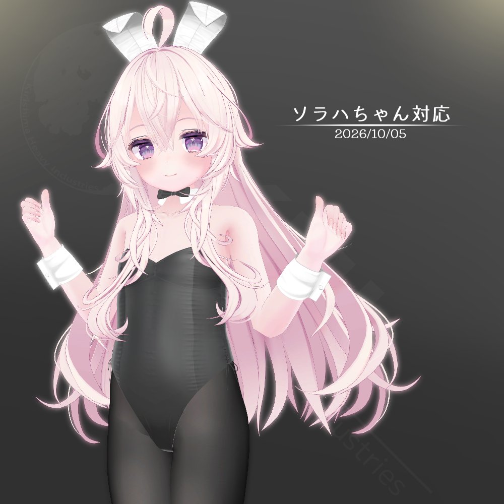 MikeKirisimaVRC's tweet photo. 追加対応のお知らせ
『BunnyGirlCollection Vol.1』

ソラハちゃん対応 https://t.co/LB2Cf8pYqg