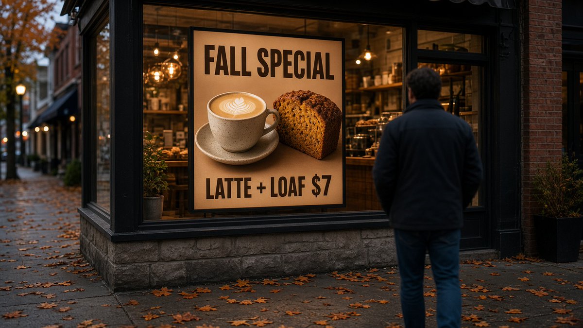 brocktokar's tweet photo. 39% of people have walked into a business just because of its sign (Harris Poll, 2,007 US adults).

One bright window screen, one offer, readable from the curb, changed by time of day. That beats ten taped-up posters.

#DigitalSignage #SmallBusiness #ReactSigns https://t.co/BeoYPUzuM3